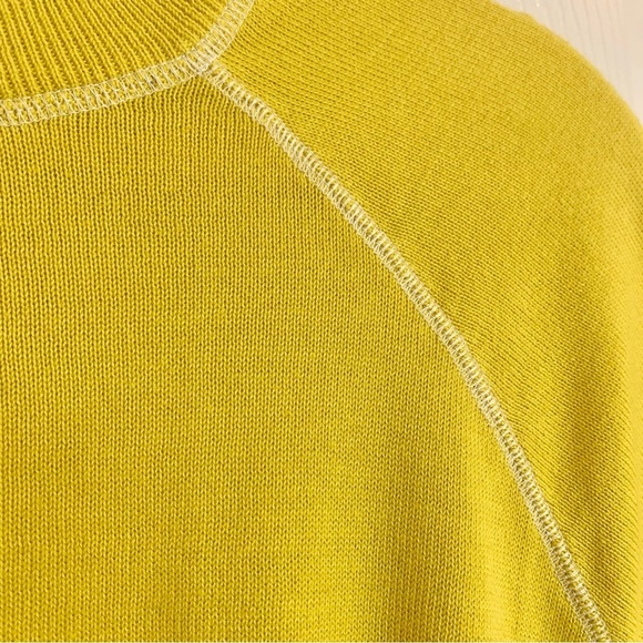 Bright Yellow Short Sleeve Raglan Sweater Knit Top - Picture 4 of 6